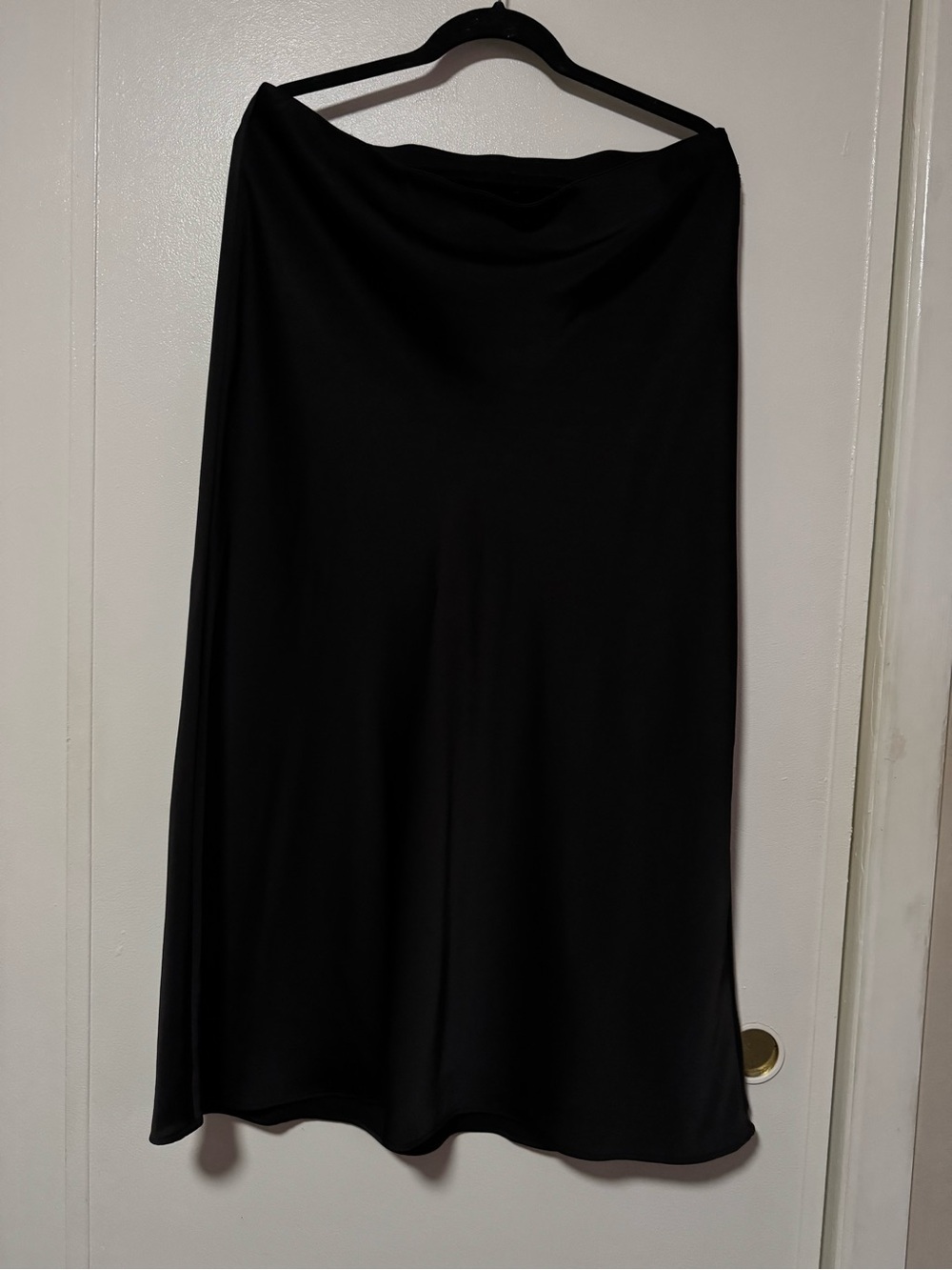 Rafaella Black Midi Bias-Cut Skirt